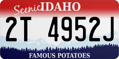 ID license plate 2T4952J