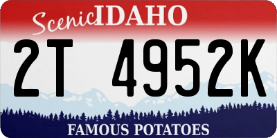 ID license plate 2T4952K