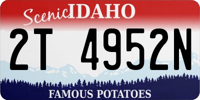 ID license plate 2T4952N
