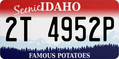 ID license plate 2T4952P