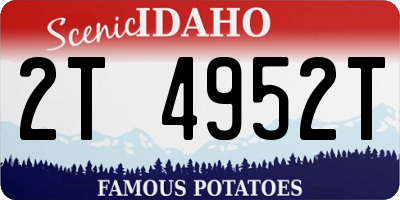 ID license plate 2T4952T