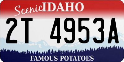 ID license plate 2T4953A