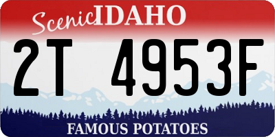 ID license plate 2T4953F
