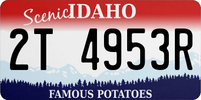 ID license plate 2T4953R