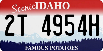 ID license plate 2T4954H