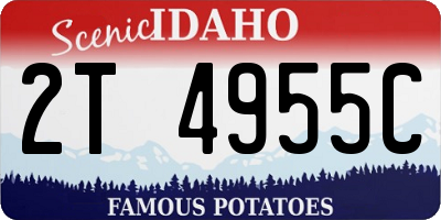 ID license plate 2T4955C