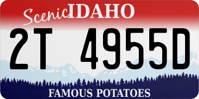 ID license plate 2T4955D