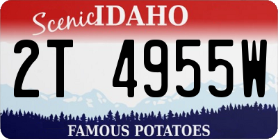 ID license plate 2T4955W