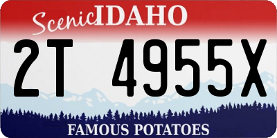 ID license plate 2T4955X
