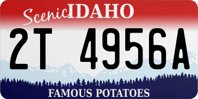 ID license plate 2T4956A