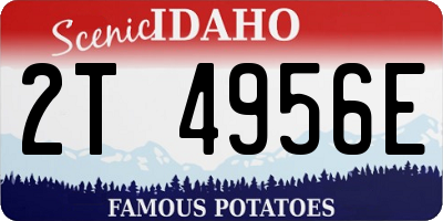 ID license plate 2T4956E