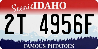 ID license plate 2T4956F