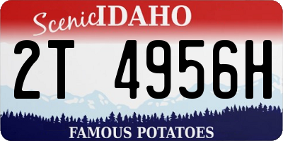 ID license plate 2T4956H