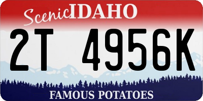 ID license plate 2T4956K