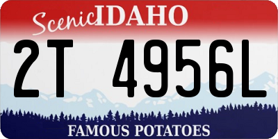 ID license plate 2T4956L