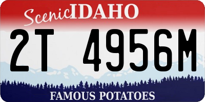 ID license plate 2T4956M