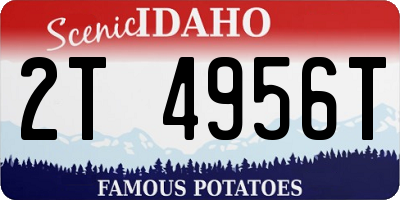 ID license plate 2T4956T