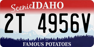 ID license plate 2T4956V