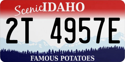 ID license plate 2T4957E