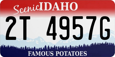 ID license plate 2T4957G