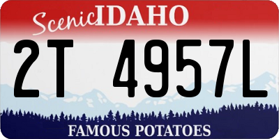 ID license plate 2T4957L
