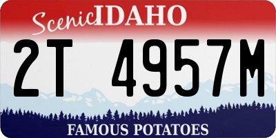 ID license plate 2T4957M
