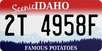 ID license plate 2T4958F