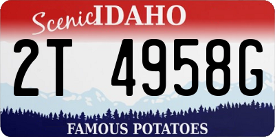 ID license plate 2T4958G