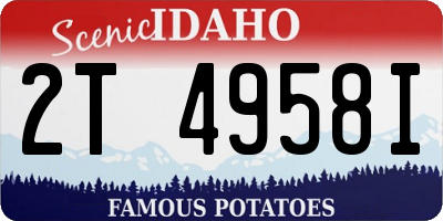 ID license plate 2T4958I