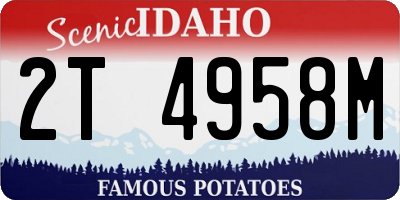 ID license plate 2T4958M