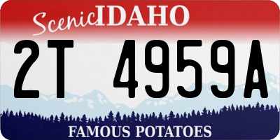 ID license plate 2T4959A