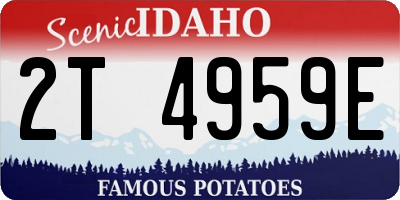 ID license plate 2T4959E