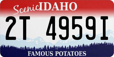 ID license plate 2T4959I