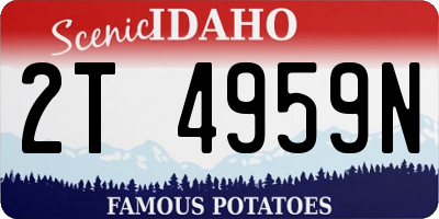 ID license plate 2T4959N