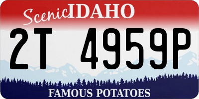 ID license plate 2T4959P