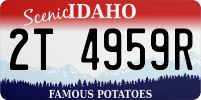 ID license plate 2T4959R