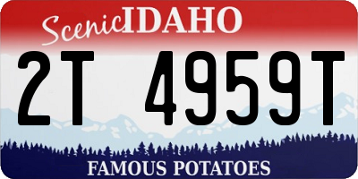 ID license plate 2T4959T