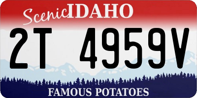 ID license plate 2T4959V