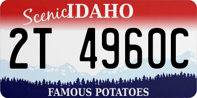 ID license plate 2T4960C