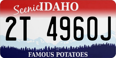 ID license plate 2T4960J