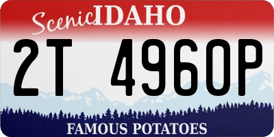 ID license plate 2T4960P