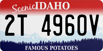 ID license plate 2T4960V