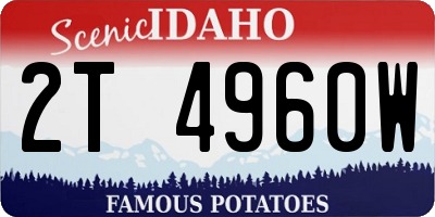ID license plate 2T4960W