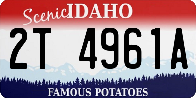 ID license plate 2T4961A