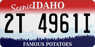 ID license plate 2T4961I