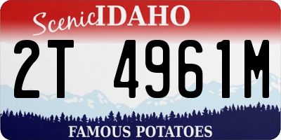 ID license plate 2T4961M