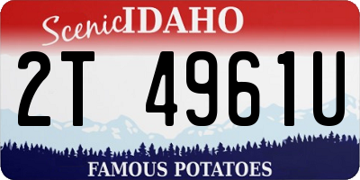 ID license plate 2T4961U