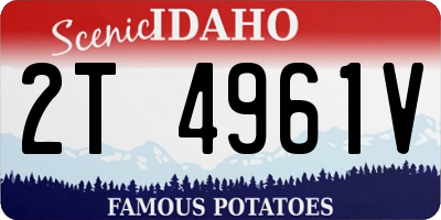 ID license plate 2T4961V