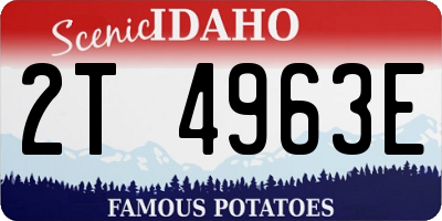 ID license plate 2T4963E