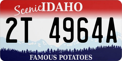 ID license plate 2T4964A